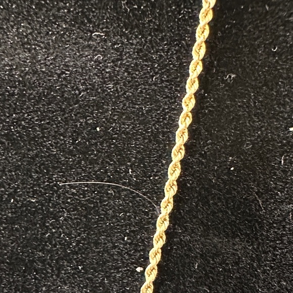 Delicate 14K Gold Rope Chain Necklace - Picture 2 of 3